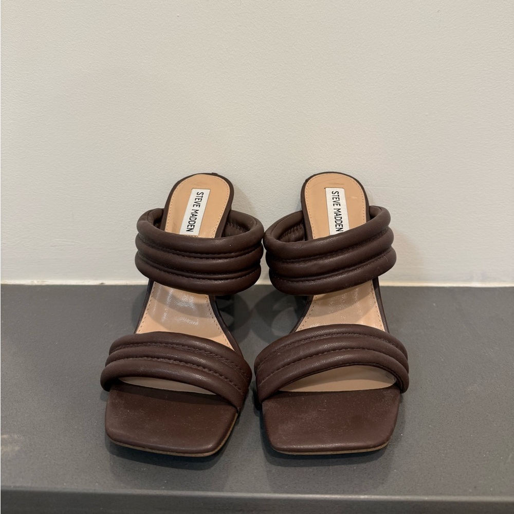 Steve Madden Tahani Dark Brown Strappy Sandals